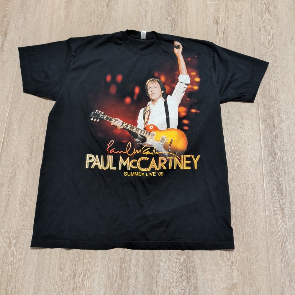 Vintage Paul McCartney Summer Live 09 NYC T-Shirt Black 2XL‎ American Apparel